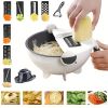 9 in 1 Multifunctional Cutting and Draining Basket for Vegetables with Household Potato Shredder - Kitchen Tool