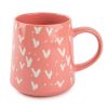 Thyme & Table Stoneware Mug, Pink Hearts, 16 fl oz