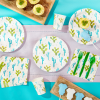 144-Pieces of Cactus Party Supplies with Succulent Plates, Napkins, Cups and Cutlery for Fiesta Party Celebration, Birthday, Taco Baby Shower Decorati