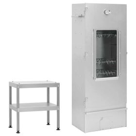 BBQ Oven Smoker with Table Galvanized Steel