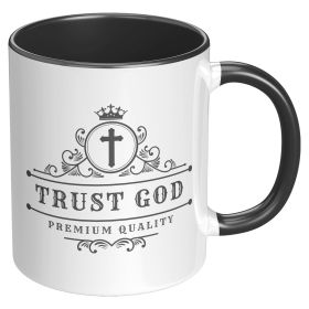 Coffee Cup, Decorative Ceramic Mug 11oz, Trust God