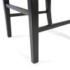 Roshan Farmhouse Acacia Wood Dining Chairs, Black / Walnut