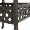 Outdoor Expandable Aluminum Dining Table, Hammered Bronze Finish