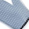 Set of 2 Transparent Oven Mitts Clear Polka DOT Silicone Cotton Lining Heat Resistant Waterproof Washable Kitchen Oven Gloves for BBQ Grilling Baking