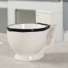 Toilet Shots Mugs;  2 Count (Pack of 1);  White and Black