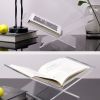 Acrylic Book Stand Clear Book Holder with 4 Bookmarks Open Large Book Display Stand for Cook Books Magazines, Newspaper, Textbooks(12*7in,8mm)