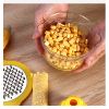 Multifunction Mini Manual Corn Peeler Corn Sheller Corn Stripper Corn Thresher with Measuring Bowl Potato Peeler Fruit Vegetable Chocolate Grater Kitc