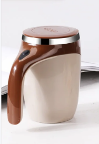 Self Stirring Mug - Rechargeable Automatic Magnetic Electric Coffee Mug, Rotating Cute Mixing Cup Tasse, To Stir Office/Kitchen/Travel/Home Coffee/Tea (Color: Brown)