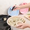 1pc Dumpling Tray, Drain Double-layer Plate With Vinegar Plate, Household Round Plastic Large Dinner Plate, Tray For Dumplings