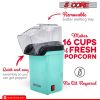 5 Core Popcorn Machine 16 Cup Capacity Hot Air Popper Mini Portable Tabletop Electric Pop Corn Maker Maquina Para Hacer Palomitas De Maiz For Home Mov