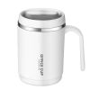 1pc Stainless Steel Cups With Lid; 16 Oz 304 Stainless Steel Tumblers Durable Coffee Mug With Splash Proof Sliding Lid; Drink With Lid Open; Plastic H