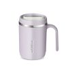 1pc Stainless Steel Cups With Lid; 16 Oz 304 Stainless Steel Tumblers Durable Coffee Mug With Splash Proof Sliding Lid; Drink With Lid Open; Plastic H