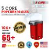 5 Core Popcorn Machine 16 Cup Capacity Hot Air Popper Mini Portable Tabletop Electric Pop Corn Maker Maquina Para Hacer Palomitas De Maiz For Home Mov