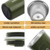 12 oz Stainless Steel Vacuum Insulated Tumbler - Coffee Travel Mug Spill Proof with Lid - Thermos Cup for Keep Hot/Ice Coffee; Tea and Beer